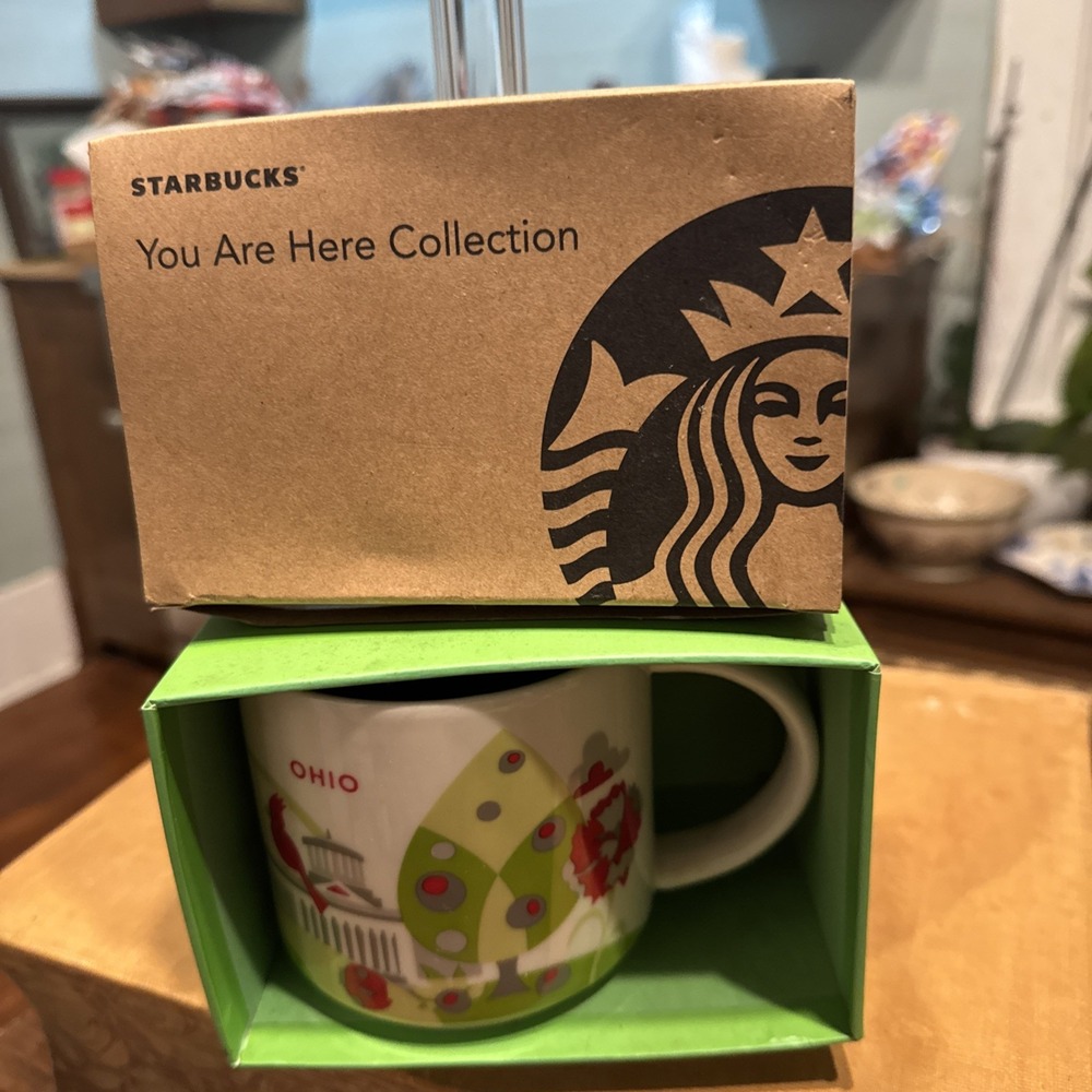 Starbucks You Are Here Collection Ohio Christmas Ornament 2oz Mug Cup